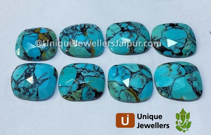 Black Spiderweb Turquoise Rose Cut Slices