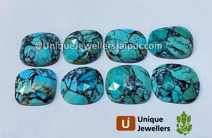 Black Spiderweb Turquoise Rose Cut Slices