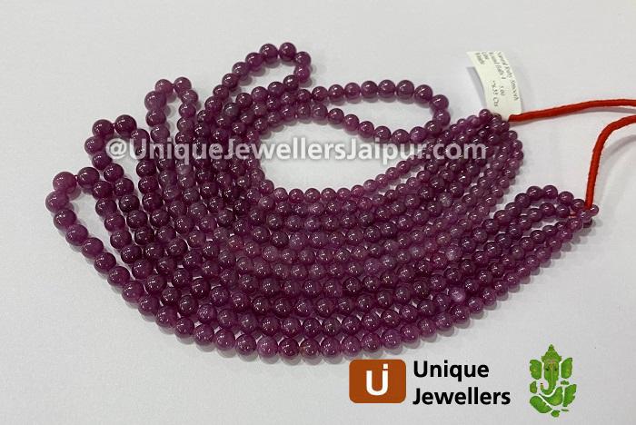 Natural Ruby Smooth Balls Beads