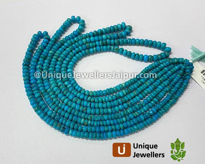 Turquoise Smooth Roundelle Beads