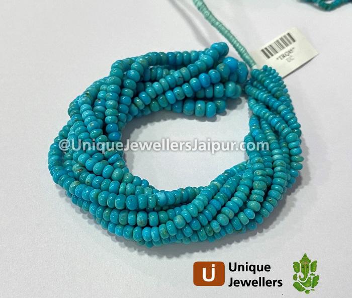 Turquoise Smooth Roundelle Beads