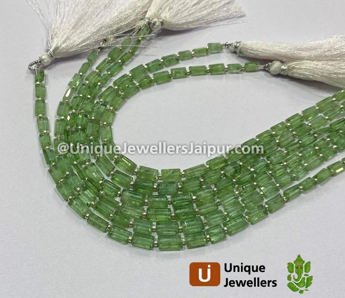 Mint Kyanite Faceted Chicklet Beads