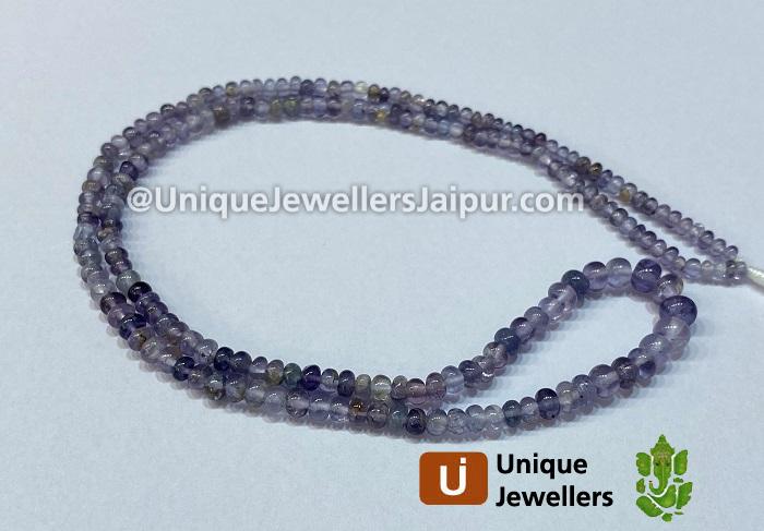 Multi Blue Spinel Smooth Roundelle Beads