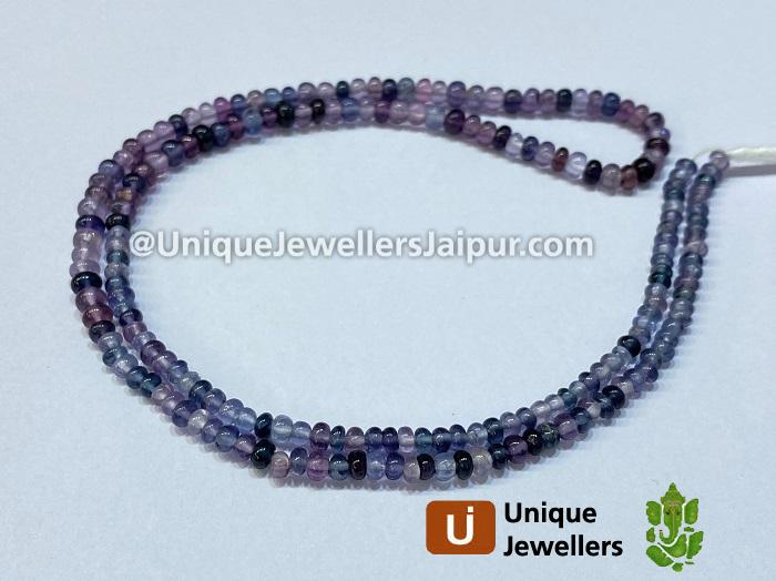 Multi Blue Spinel Smooth Roundelle Beads