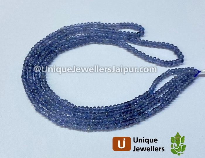 Blue Spinel Shaded Smooth Roundelle Beads