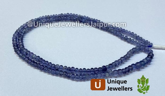 Blue Spinel Smooth Roundelle Beads
