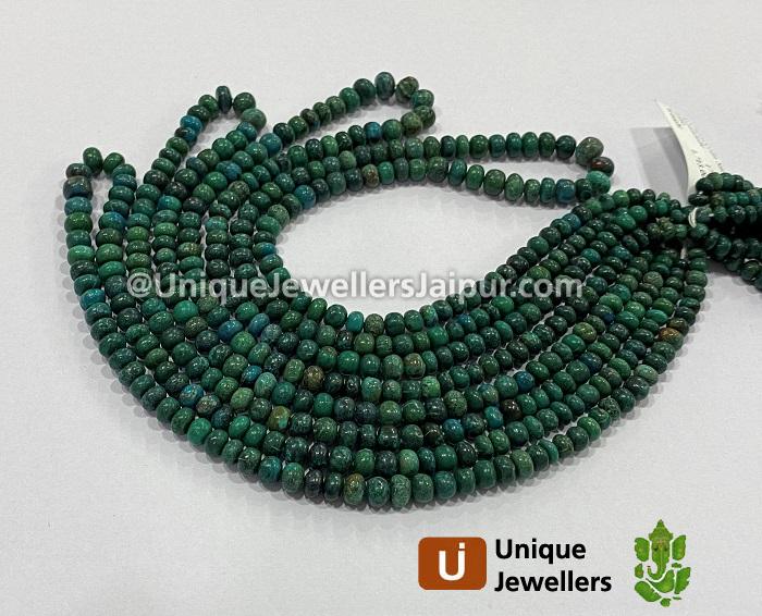 Chrysocolla Smooth Roundelle Beads