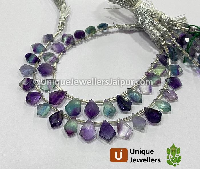 Fluorite Faceted Dolphin Pear Beads