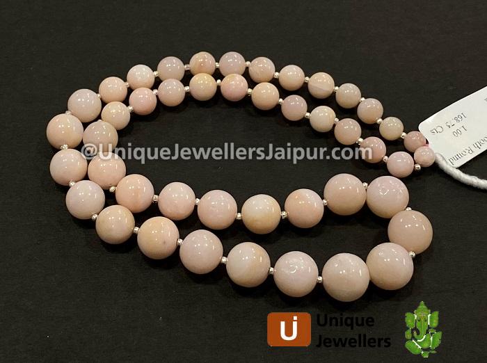 Pink Opal Smooth Round Ball Beads