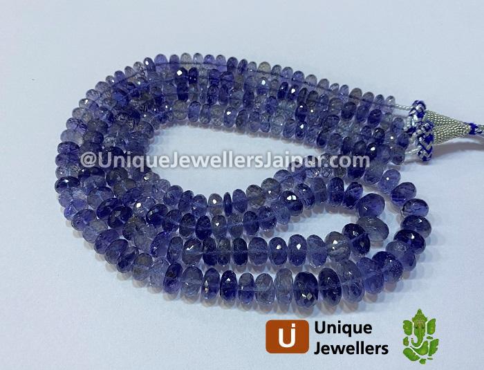 Iolite Far Faceted Roundelle Beads
