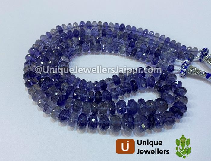 Iolite Far Faceted Roundelle Beads