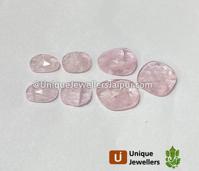 Pink Morganite Rose Cut Slices