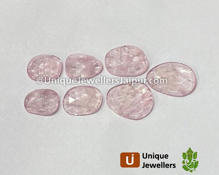 Pink Morganite Rose Cut Slices
