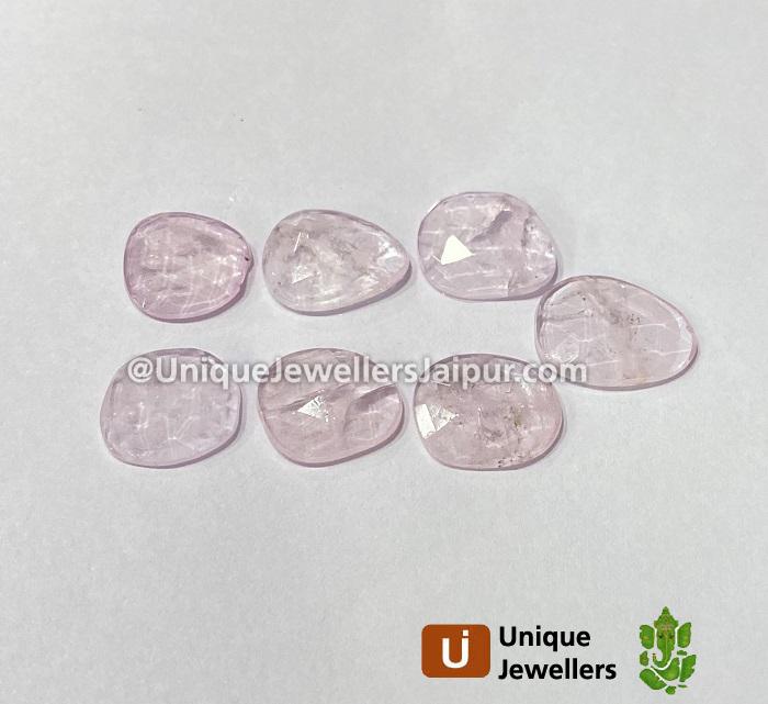 Pink Morganite Rose Cut Slices