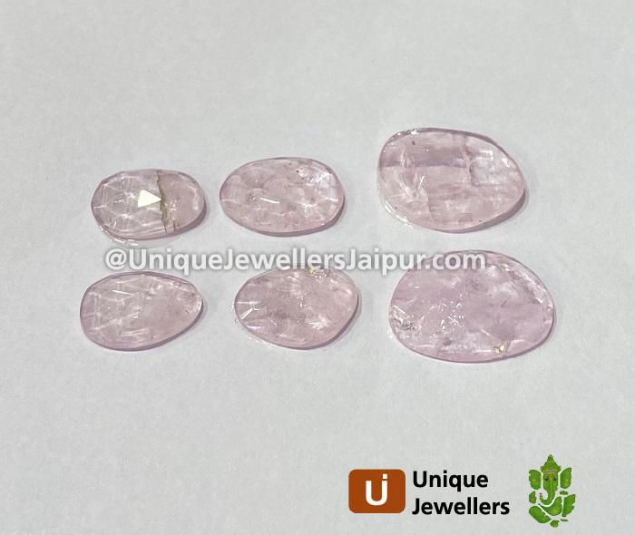 Pink Morganite Rose Cut Slices