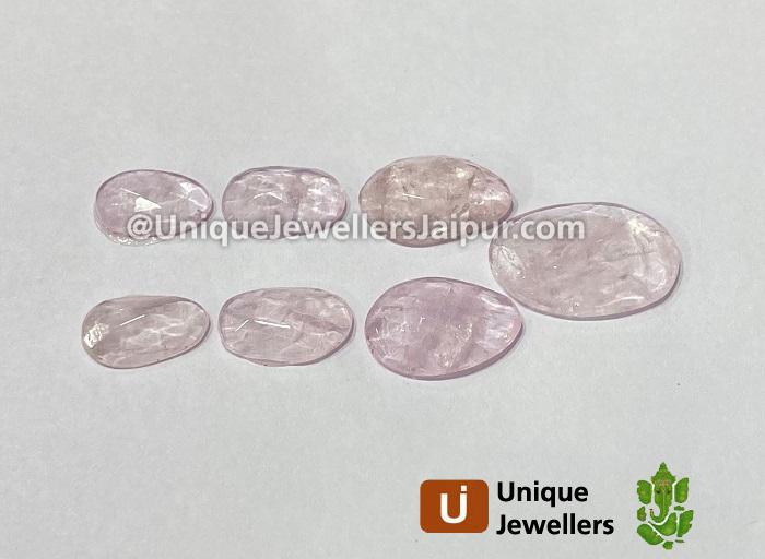 Pink Morganite Rose Cut Slices