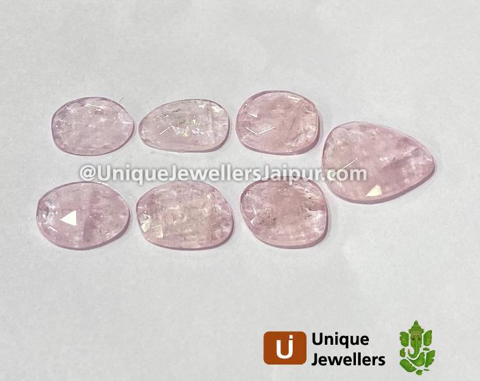 Pink Morganite Rose Cut Slices