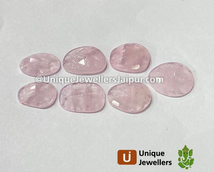 Pink Morganite Rose Cut Slices