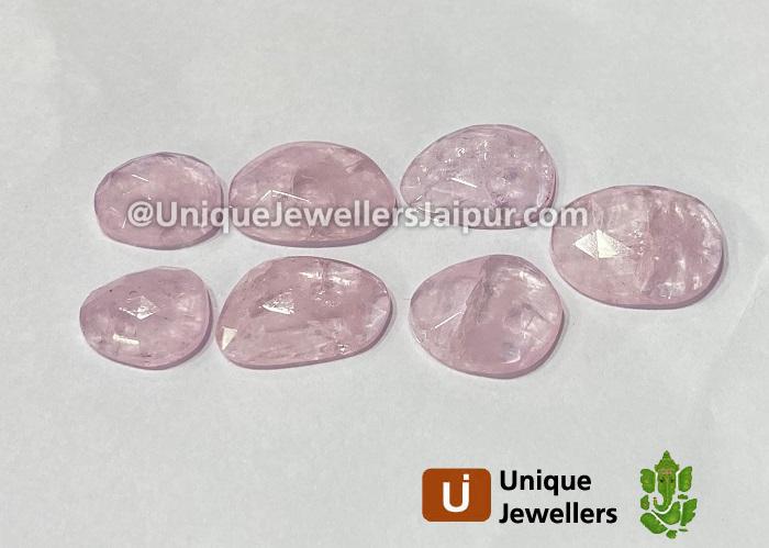 Pink Morganite Rose Cut Slices