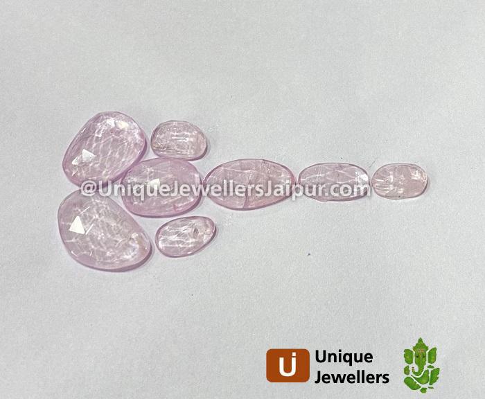 Pink Morganite Rose Cut Slices