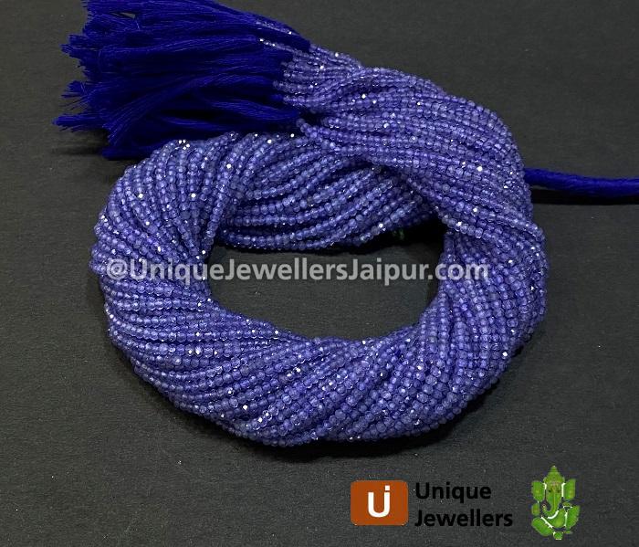 Tanzanite Micro Cut Round Beads