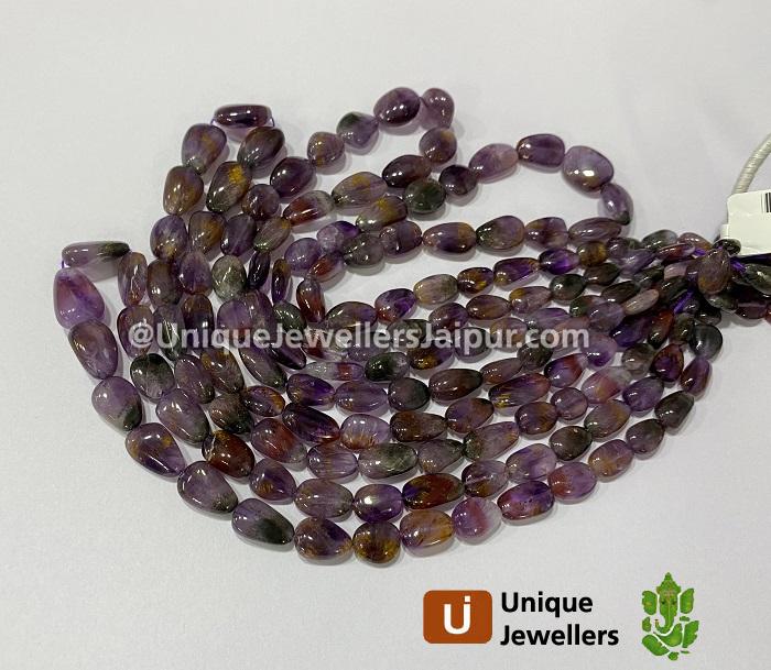 Amethyst Cacoxenite Smooth Nugget Beads