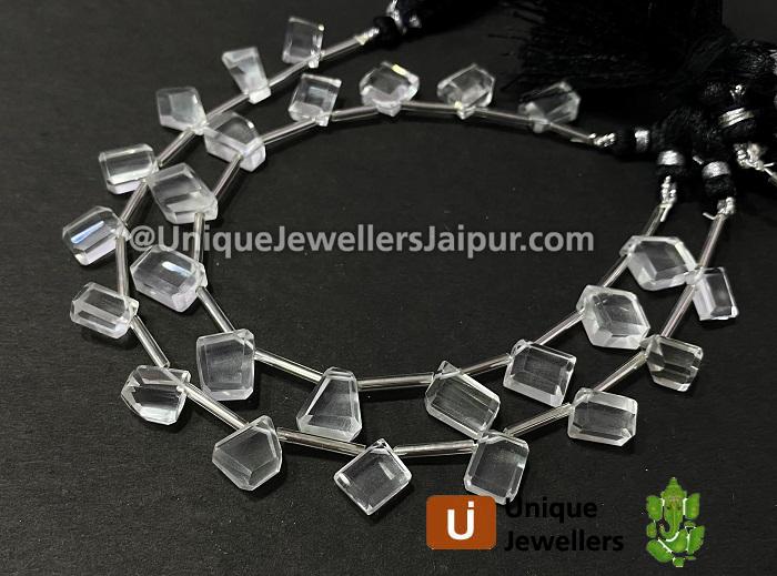 Crystal Quartz Faceted Nugget Beads