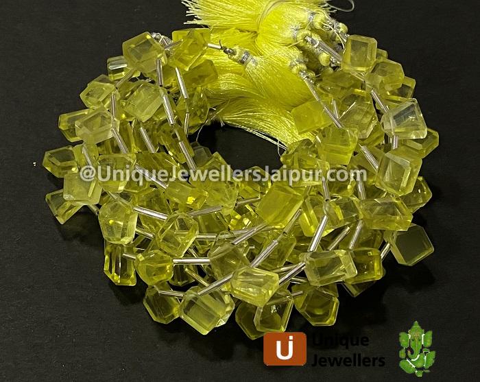 Lemon Quartz Faceted Fancy Nugget Beads