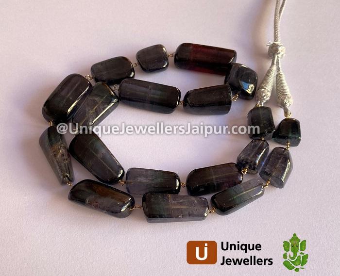 Bi Color Tourmaline Smooth Nuggets Beads