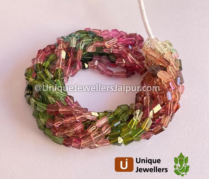 Tourmaline Faceted Nuggets Beads