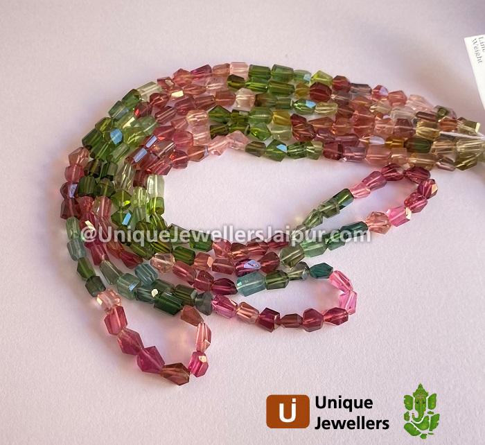 Tourmaline Faceted Nuggets Beads