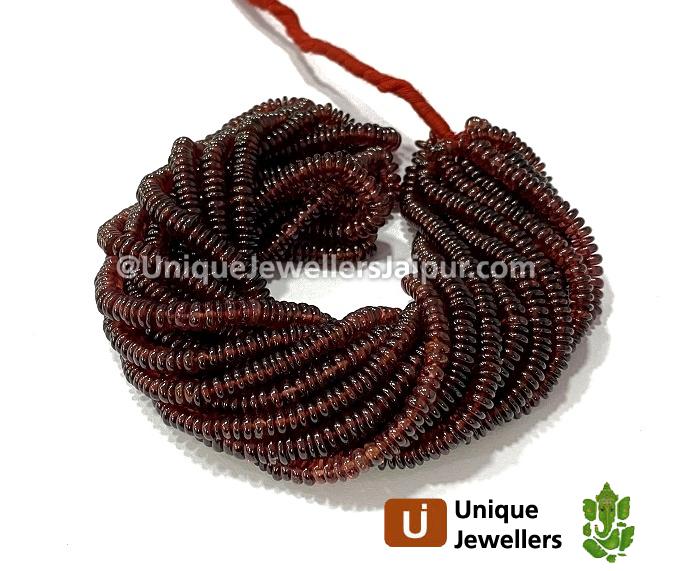 Red Garnet Smooth Tyre Beads