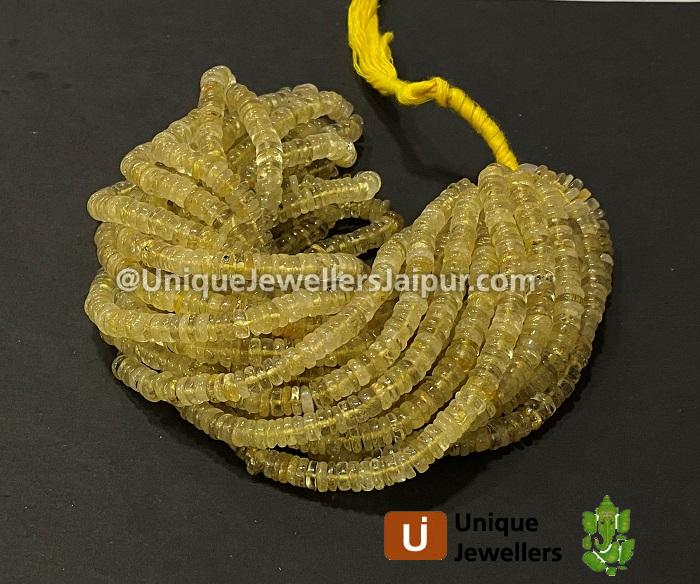 Golden Rutile Smooth Tyre Beads