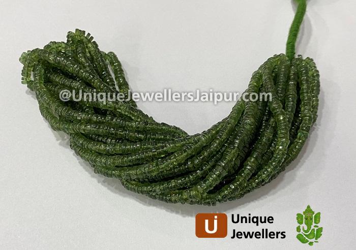 Green Apatite Smooth Tyre Beads