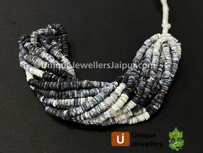 Dendritic Opal Smooth Tyre Beads