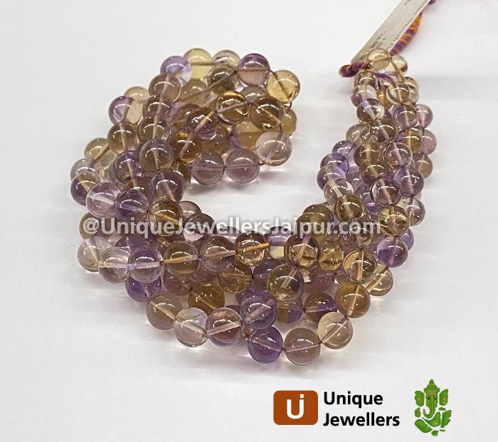 Ametrine Smooth Round Balls Beads