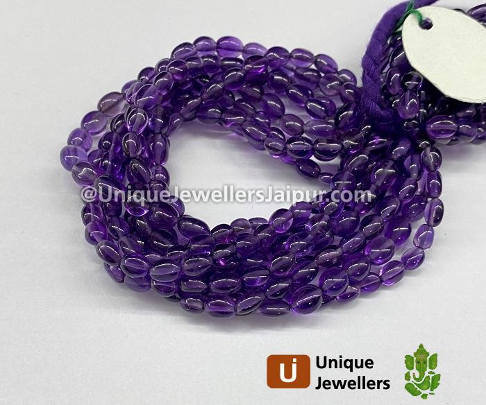 Amethyst Smooth Oval Beads
