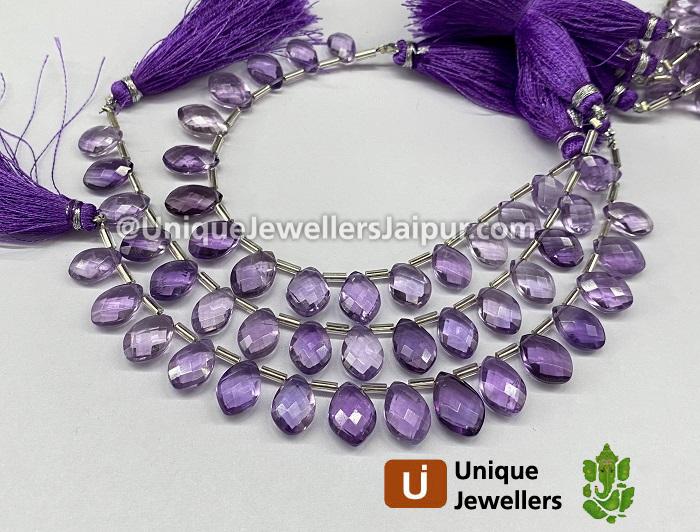 Amethyst Faceted Dolphin Pear Beads