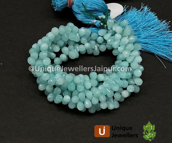 Amazonite Faceted Drops Beads