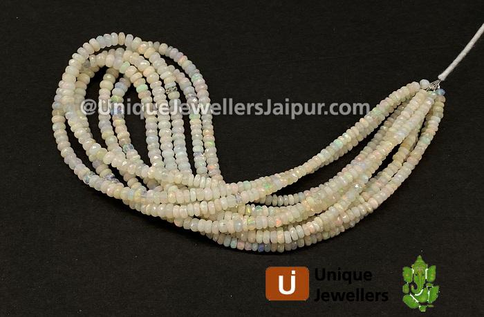 Ethiopian Opal Faceted Roundelle Beads