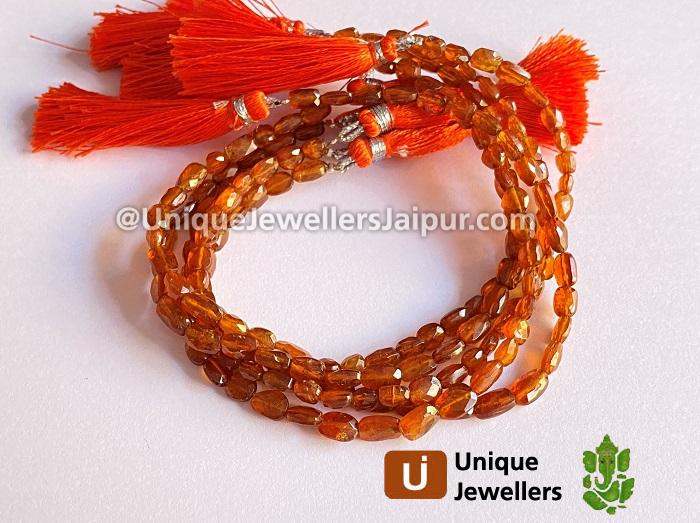 Orange Kyanite Faceted Nugget Beads