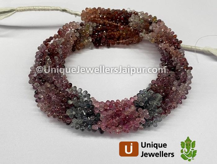 Multi Spinel Faceted Drops Beads