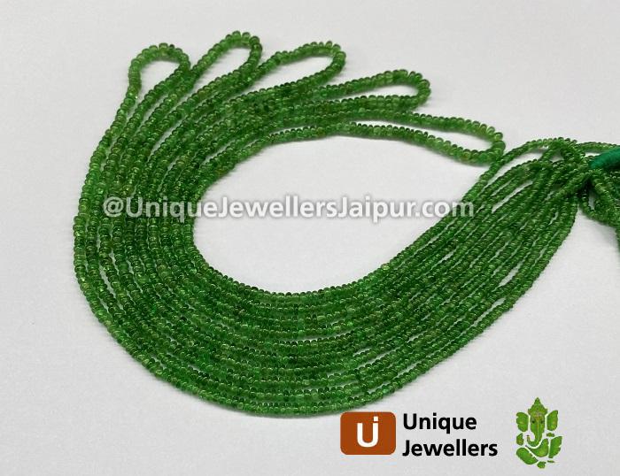 Tsavorite Smooth Roundelle Beads