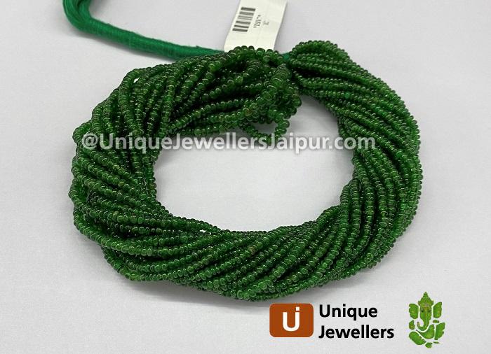 Tsavorite Smooth Roundelle Beads