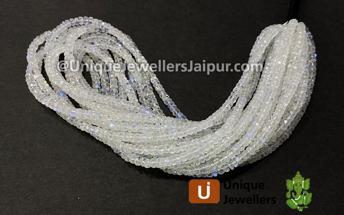 Rainbow Moonstone Faceted Roundelle Beads