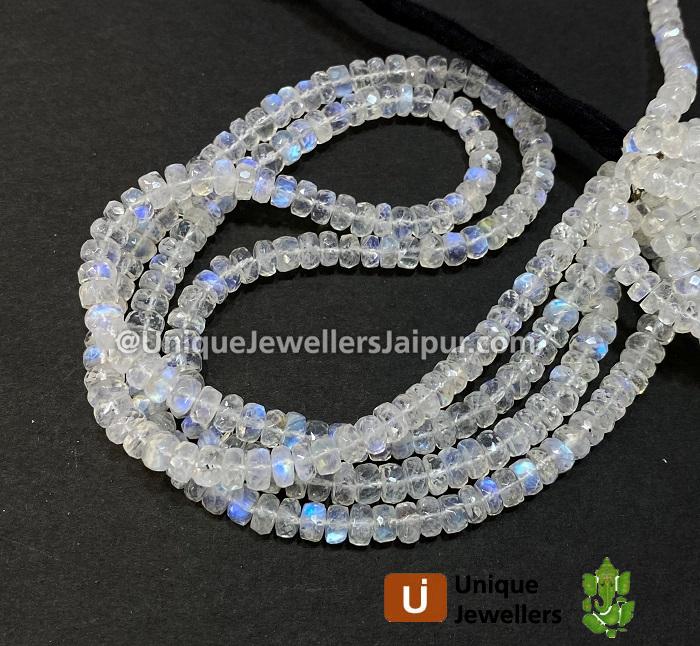 Rainbow Moonstone Faceted Roundelle Beads