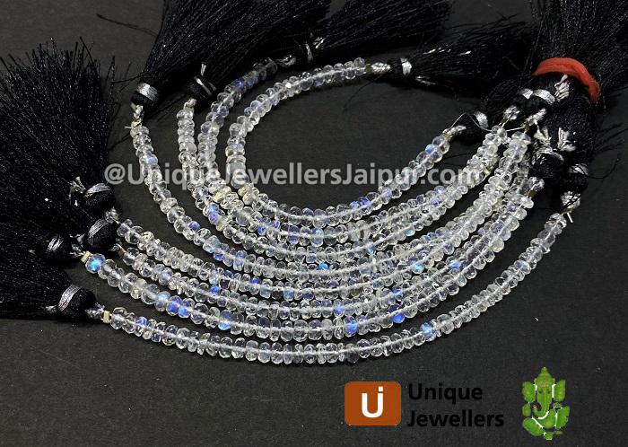 Rainbow Moonstone Faceted Roundelle Beads