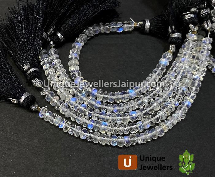 Rainbow Moonstone Big Faceted Roundelle Beads