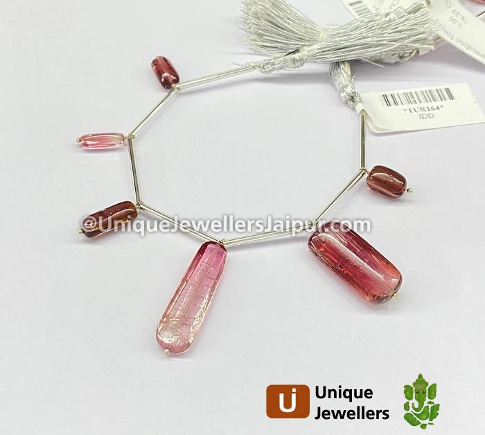 Pink Tourmaline Smooth Nugget Beads