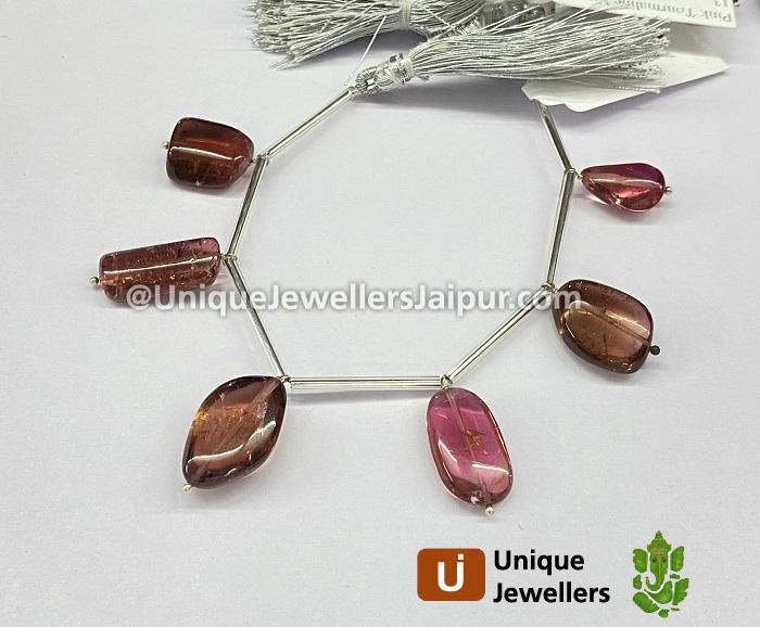 Pink Tourmaline Smooth Nugget Beads